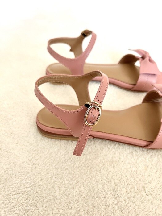 Blair Ribbon Sandals - Lazy Pink