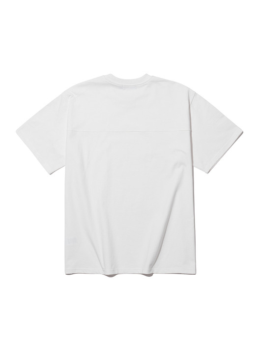 HEAVY COTTON SEMI OVER S/S TEE WHITE