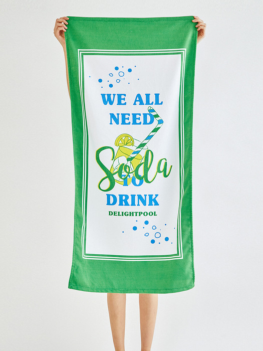 Drink Soda beach towel - Apple Soda