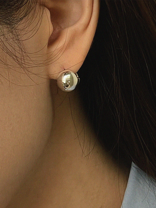 silver925 10mm ball earring