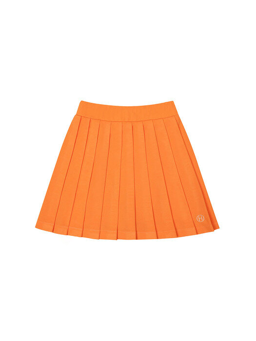 22SS.ver H Logo Pleated Tennis Skirt_Orange