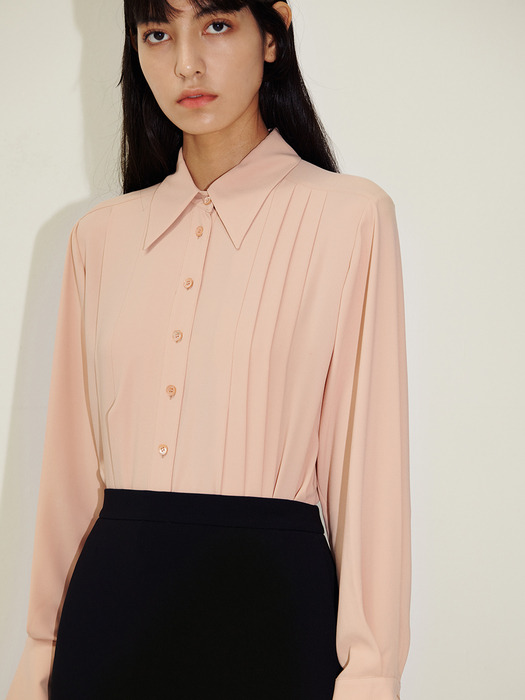 [Drama Signature] Pleated Silky Blouse_4color