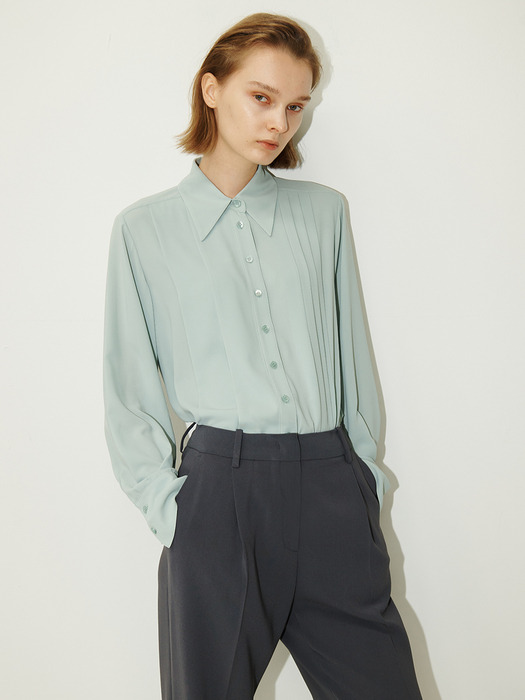 [Drama Signature] Pleated Silky Blouse_4color