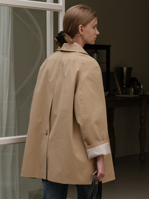 Mac half trench coat_Deep beige