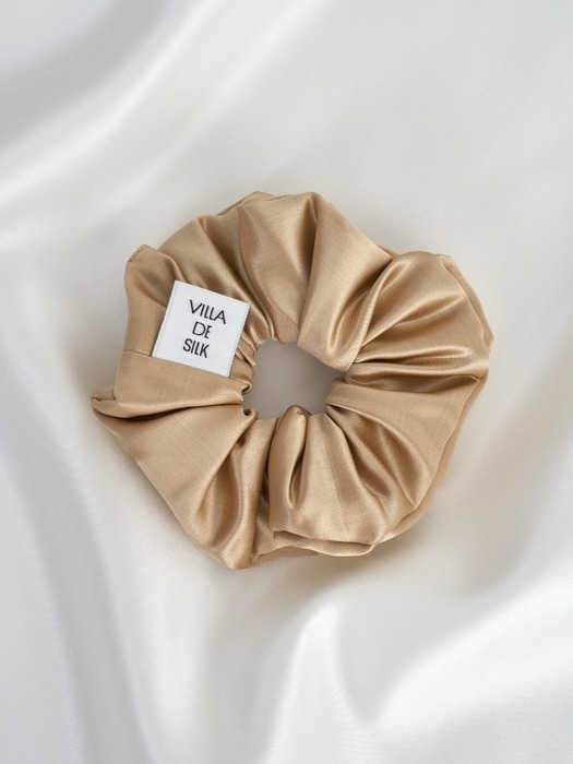 High density 100% silk scrunchie (2colors)