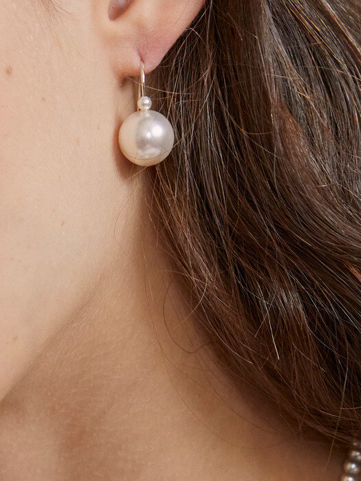 Double Swarovski Pearl Earrings _ 925silver