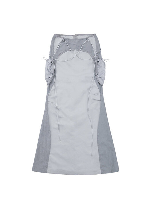 Pocket Bag Long Skirt / Grey