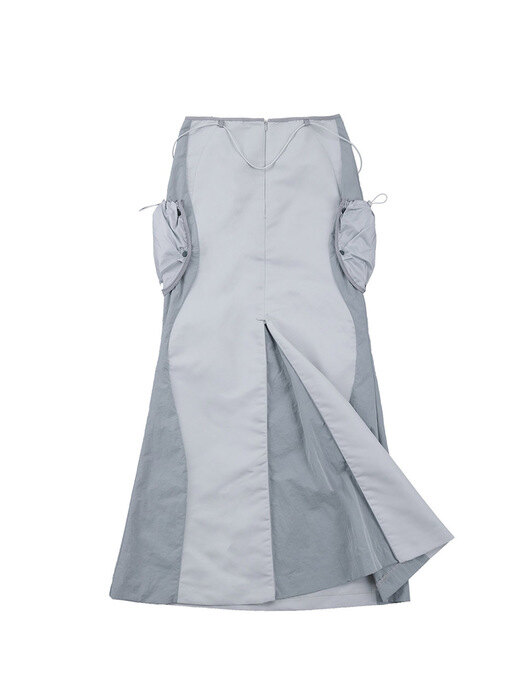 Pocket Bag Long Skirt / Grey