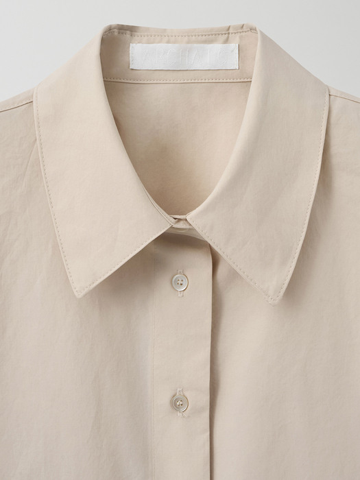 silhouette cotton shirt_peach
