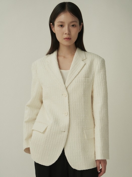 Blume Tweed Jacket [Ivory]