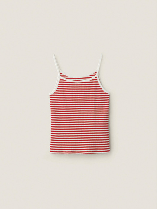 Ribbed stripe sleeveless - 2colors