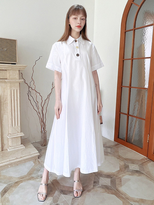 Alice White Cotton Long Dress