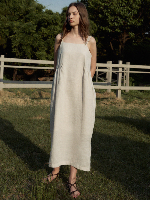 Bernet Sleeveless Dress (Cream)