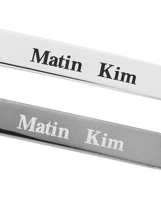 MATIN LETTERING HAIR STYLING CLIPS SET IN SILVER