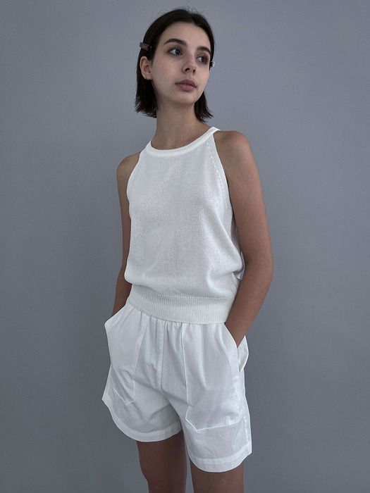 [SALT Label] HALTER NECK KNIT SLEEVELESS_IVORY