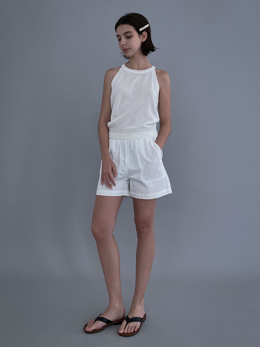 [SALT Label] HALTER NECK KNIT SLEEVELESS_IVORY