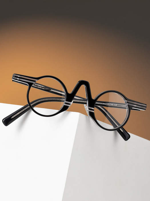 RECLOW ACETATE PES-2 BLACK STRIPE GLASS 안경