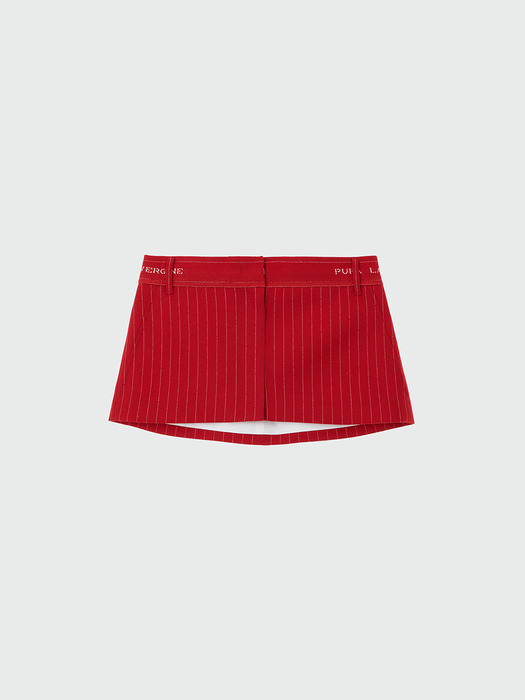 XINAN Layered Skirt Belt - Red