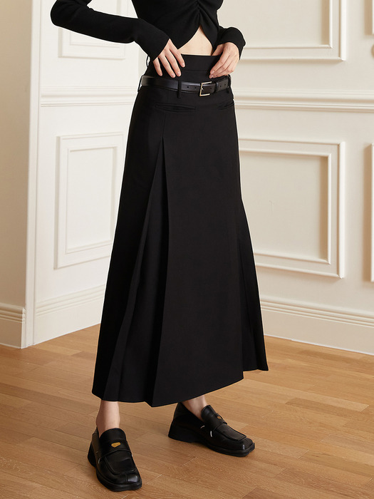 YY_Front pocket high waist skirt