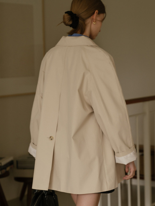 Mac half trench coat(Light beige)