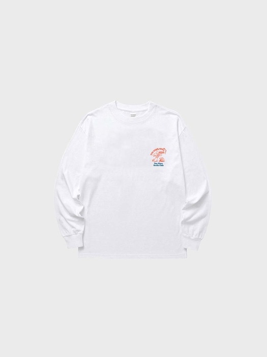 TACOS LOGO LONG SLV TEE white 타코스 롱 슬리브 티 화이트