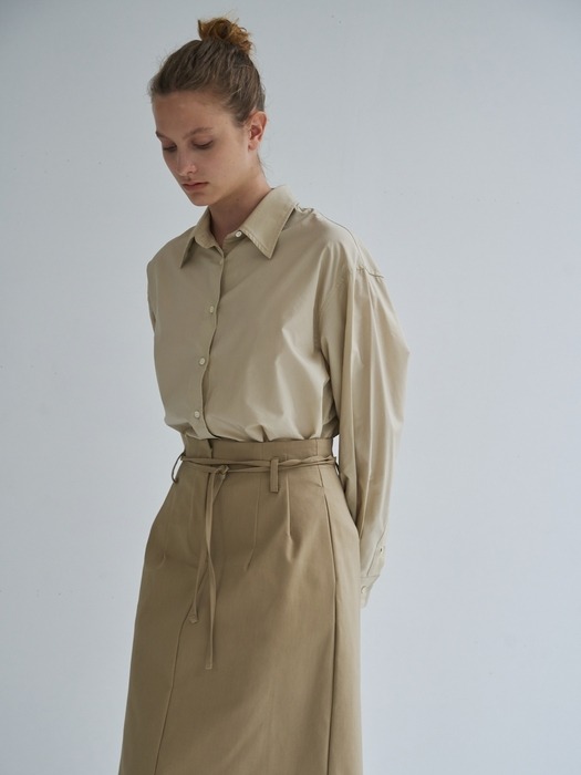H-Line Strap Skirt(Beige)