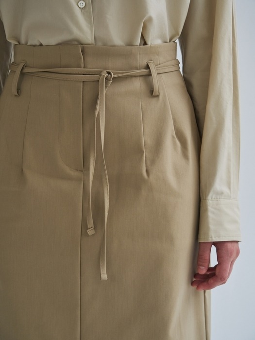 H-Line Strap Skirt(Beige)
