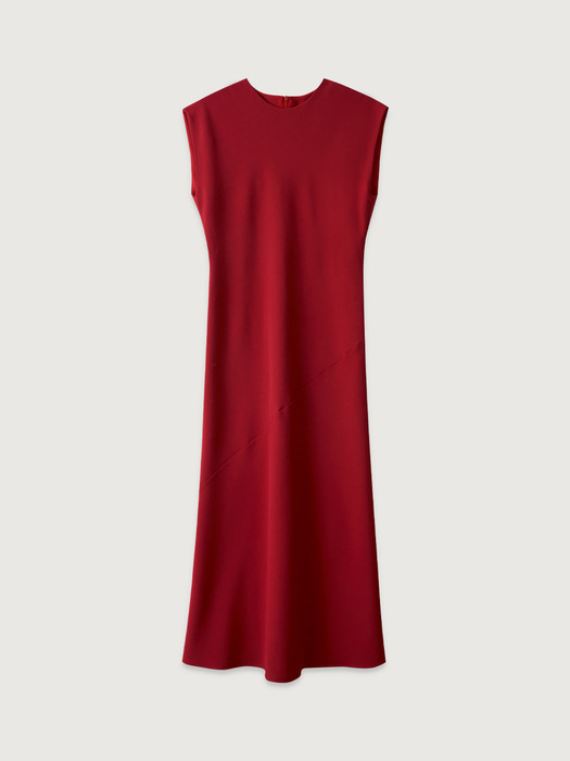 oblique maxi dress_red