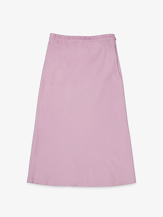 COMBI WAIST FLARE SKIRT_SMOKE PINK