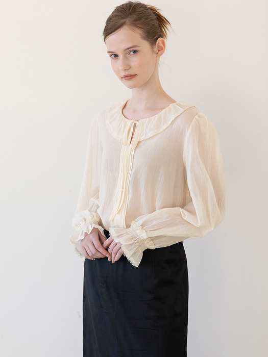 Chiffon blouse_Cream