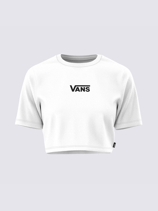 [반스 공식] 플라잉 V 크루 크롭 II 반팔 티셔츠 / VN000GFFWHT1