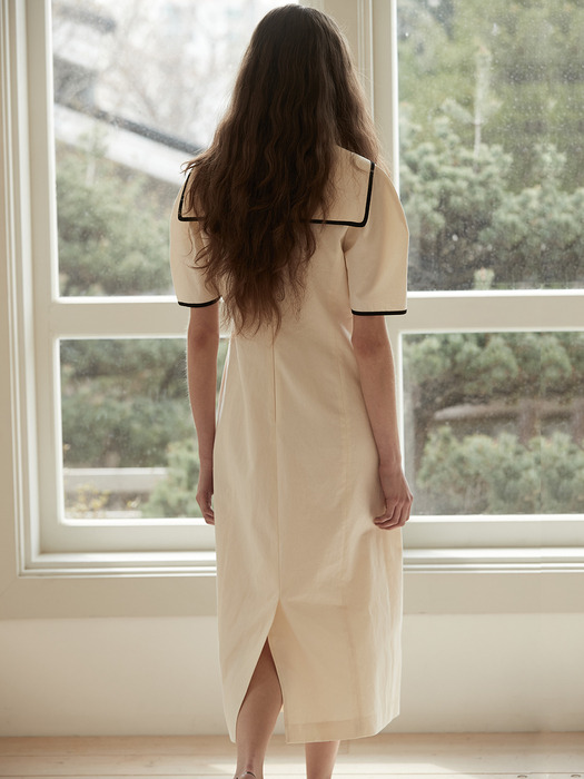 Sailor binding dress - Cream