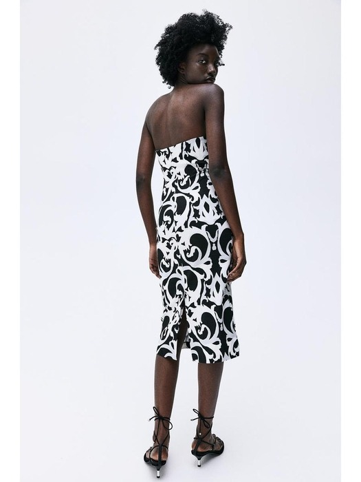 스트랩리스 드레스 블랙/패턴 1235045001