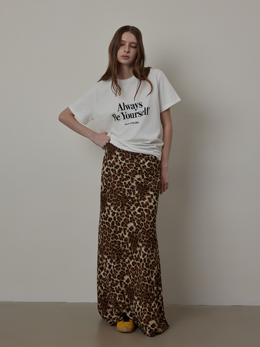 Leopard Banding Long Skirt