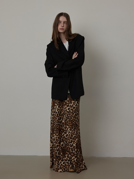 Leopard Banding Long Skirt