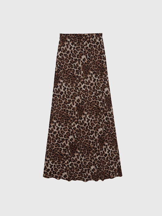 Leopard Banding Long Skirt