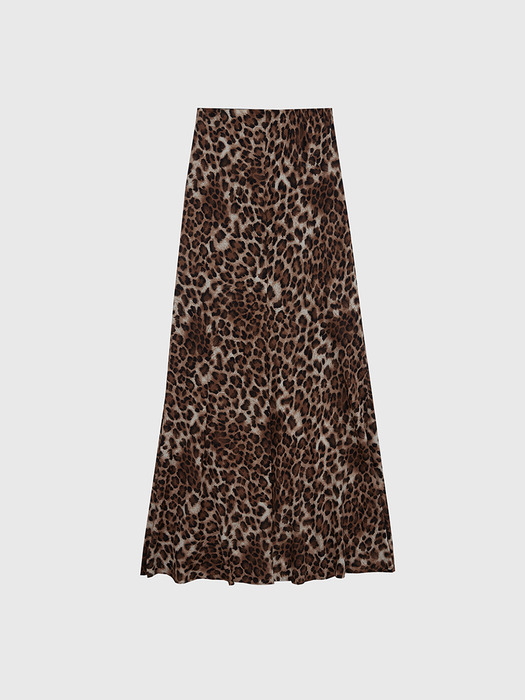 Leopard Banding Long Skirt