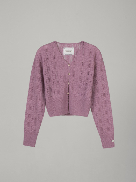 ALPACA VINTAGE CARDIGAN_LAVENDER PINK