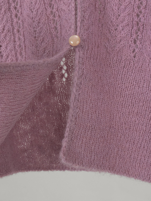 ALPACA VINTAGE CARDIGAN_LAVENDER PINK