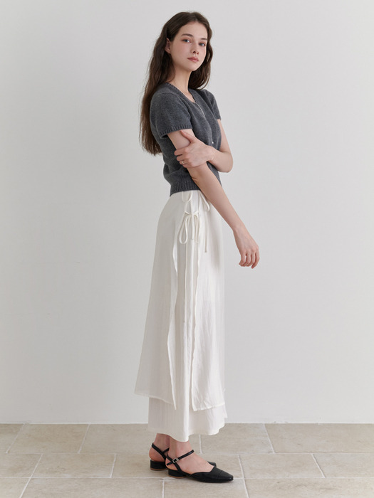 Deary layered skirt (cream)