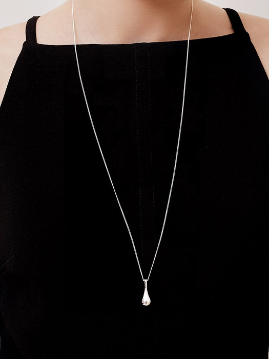 [Silver925] NC011 Long Water drops Necklace