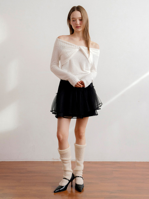 Volume Tulle Skirt_Black