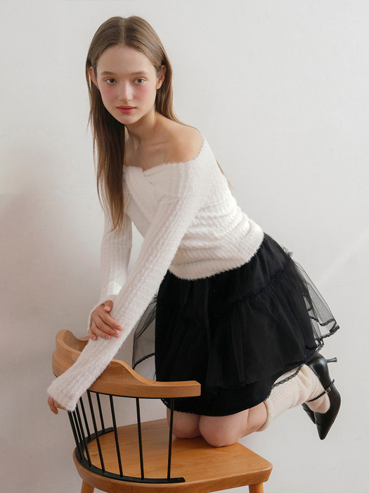 Volume Tulle Skirt_Black