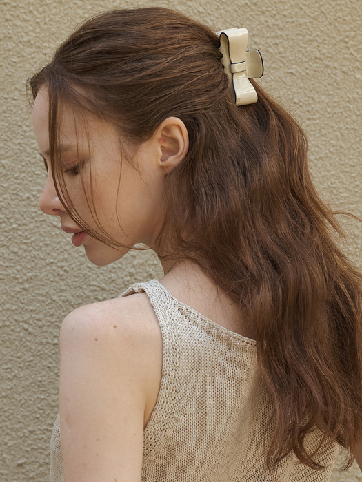 [단독]Ribbon bag hair claw clip_2 colors