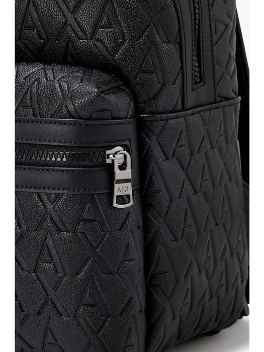 ARMANI EXCHANGE  남성 디보싱 로고 패턴 백팩( A415170003) 블랙