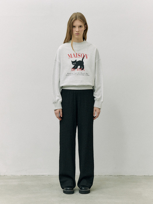 ROLAROLA★大人気★SEMI BOOTS CUT WRINKLE PANTS♪ 로라로라]SEMI BOOTS CUT WRINKLE PANTS BLACK