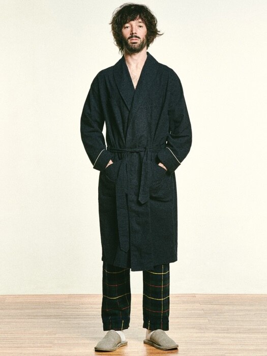 (M/W) Buffalo Robe Coat Flannel Navy