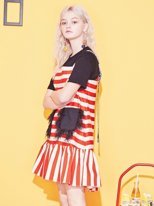 STRIPE POCKET DRESS-OR