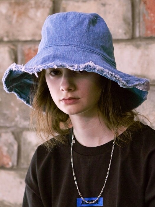 [unisex]REVERSIBLE DENIM BUCKET HAT