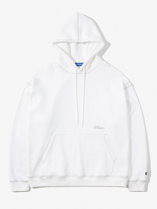 CONTRAST ST OVER HOODIE FL IVORY